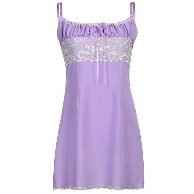 Purple Sleeveless Mini Short Dress - Zea Original